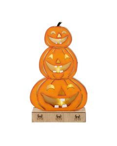 Lighted Stacked Pumpkins Tabletop Decoration