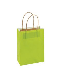 Lime Green Kraft Paper Gift Bags