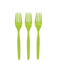 Lime Green Plastic Forks