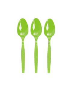 Lime Green Plastic Spoons