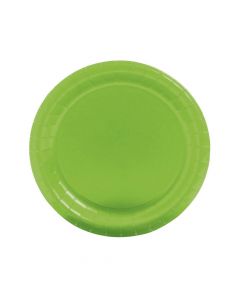 Lime Green Round Paper Dinner Plates
