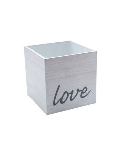 Love Whitewashed Wood Box