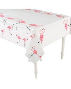 Luau Flamingo Plastic Tablecloth