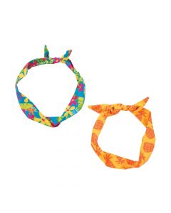 Luau Floral and Pineapple Wired Headbands
