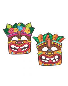 Luau Tiki Paper Masks