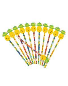 Luau Tropical Pencils with Pineapple Eraser Toppers