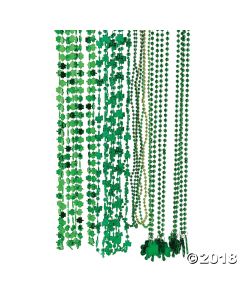 Lucky St. Patrick's Day Bead Necklace Assortment