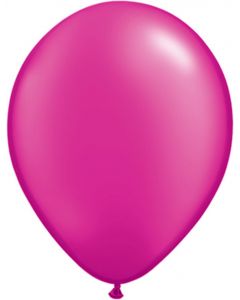 Magenta 12cm Pearl Plain Round Latex Balloon