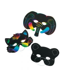 Magic Color Scratch Animal Masks