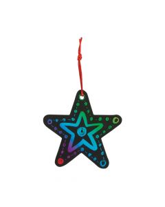 Magic Color Scratch Star Christmas Ornaments