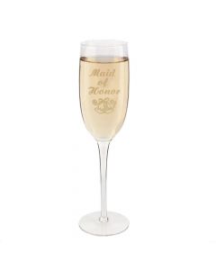 "Maid of Honor" Wedding Champagne Flute