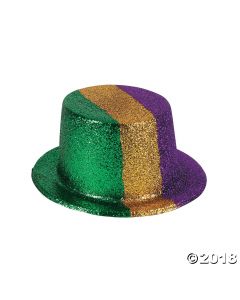 Mardi Gras Glitter Top Hats