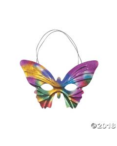 Mardi Gras Prismatic Butterfly Masks