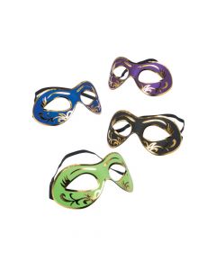 Masquerade Masks with Gold Accents