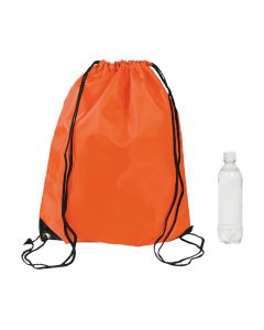 Medium Orange Drawstring Backpacks