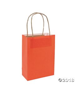 Medium Orange Kraft Paper Bags