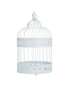 Medium White Bird Cage