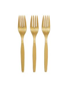 Metallic Gold Plastic Forks