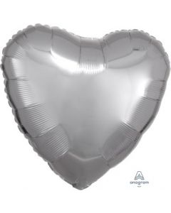 Metallic Silver Heart Balloon