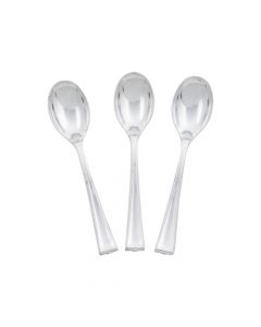 Metallic Silver Mini Spoons