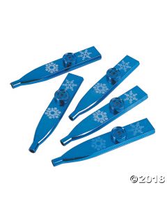 Metallic Snowflake Kazoos