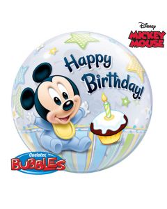 Mickey 1st Birthday 56cm Bubble Balloon