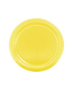 Mimosa Yellow Round Paper Dinner Plates