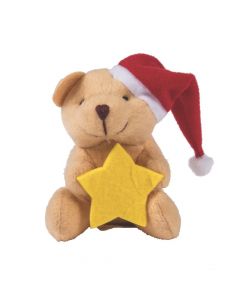 Mini Christmas Stuffed Bears with Star