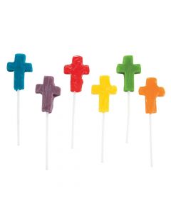 Mini Cross-Shaped Lollipops