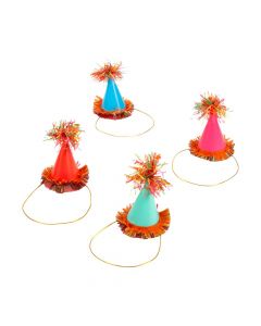 Mini Fiesta Floral Bright Cone Party Hats