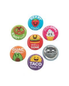 Mini Fun Food Buttons