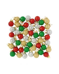 Mini Glitter Craft Christmas Bulbs