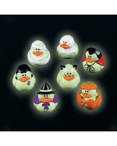 Mini Glow-in-the-Dark Halloween Rubber Duckies