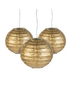 Mini Gold Hanging Paper Lanterns