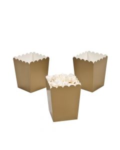 Mini Gold Popcorn Boxes