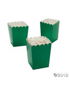 Mini Green Popcorn Boxes