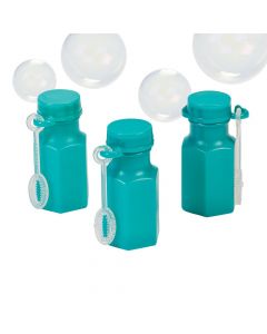 Mini Hexagon Teal Bubble Bottles