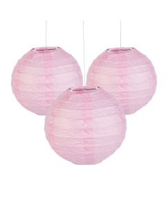 Mini Light Pink Hanging Paper Lanterns