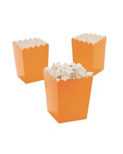 Mini Orange Popcorn Boxes