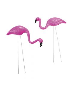 Mini Pink Flamingo Yard Ornaments
