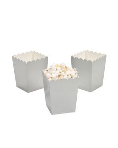 Mini Silver Popcorn Boxes