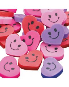 Mini Smile Face Heart Erasers