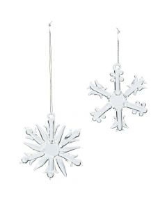 Mini Snowflake Glass Ornaments
