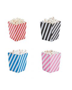 Mini Striped Popcorn Boxes