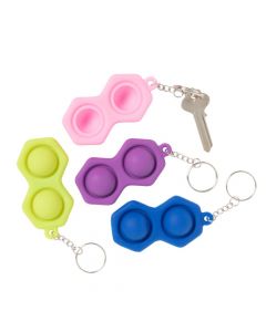 Mini Twin Lotsa Pops Popping Toy Keychains – 12 Pc.