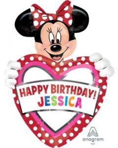 Minnie Birthday Personalised Super Shape Balloon