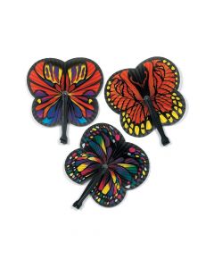 Monarch Butterfly-Shaped Folding Hand Fans