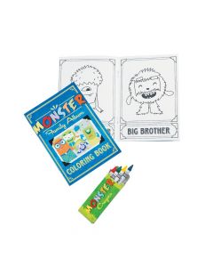Monster Coloring Books with Crayons