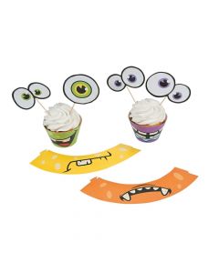 Monster Cupcake Wrappers With Picks