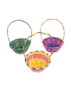 Multicolor Round Easter Baskets